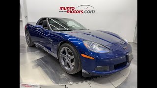 2005 Corvette 1SB Coupe LS2 V8 400hp 6 Speed Manual Z51 Corsa Exhaust HUD Lemans Blue/Black 56K kms