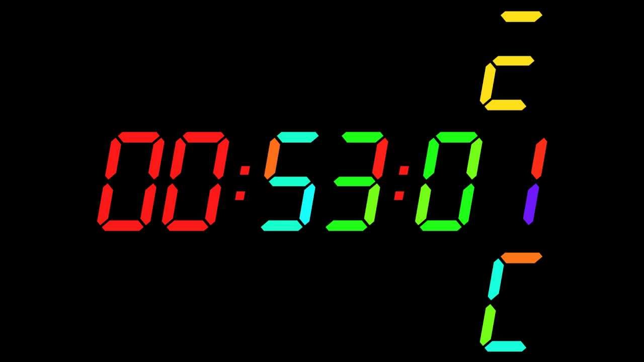 Stopwatch Timer with animated 7-segment digits