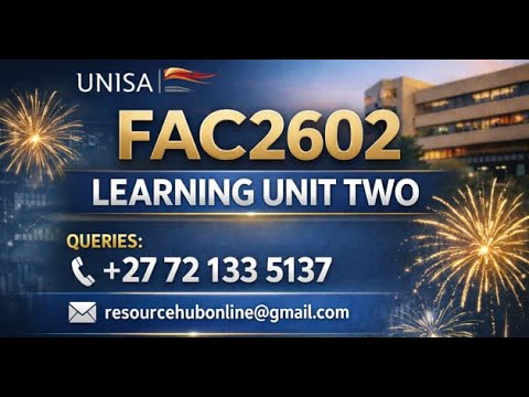 FAC2602 LEARNING UNIT TWO