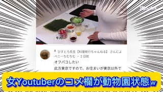 女Youtuberのコメ欄が動物園状態ｗ【ネットの反応】