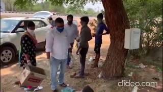 Covid 19 - Distributed banana, biscuits, fruity,Beatrice, chapathi,water to the migrant workers