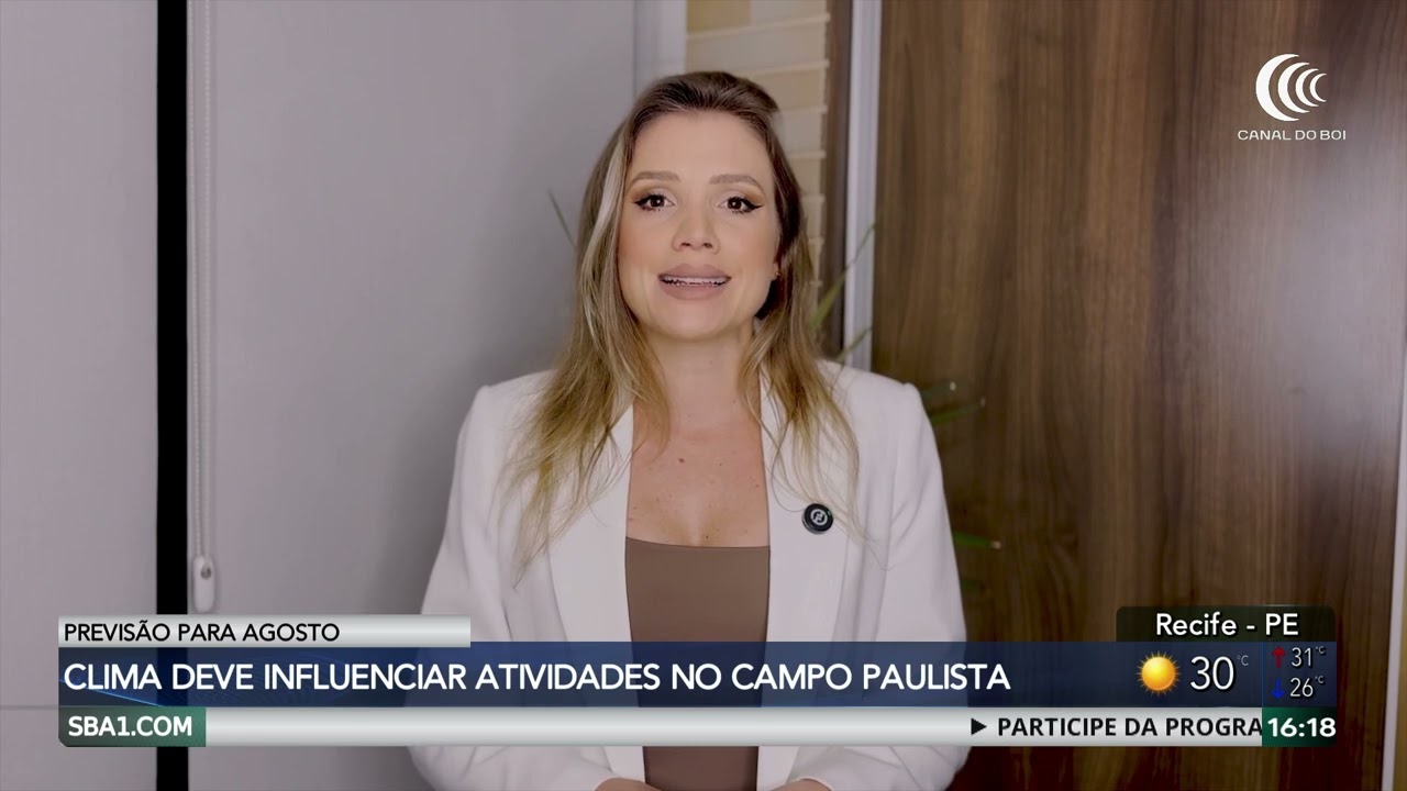 Clima deve influenciar atividades no campo paulista em agosto
