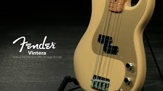 Video thumbnail for Fender Vintera 50s Precision Bass MN, Vintage Blonde | Gear4music demo by Gear4music Guitars