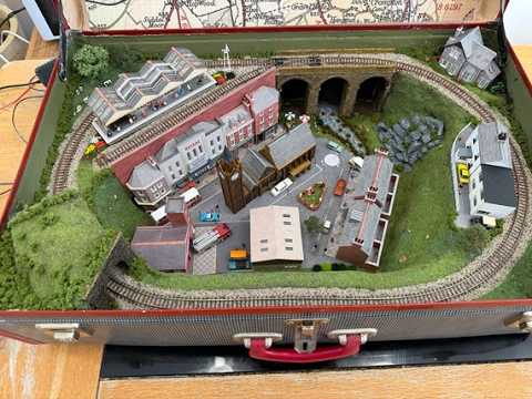 The suitcase model railway is finished!