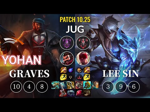 HLE yoHan Graves vs Lee Sin Jungle - KR Patch 10.25