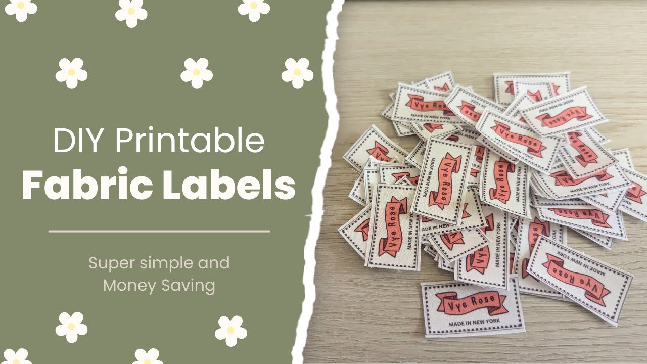 Customizable Fabric Labels | DIY at Home | Budget Friendly (Pt.1)