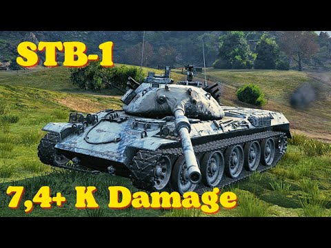 World of tanks STB-1 - 7,4 K Damage 4 Kills, wot replays