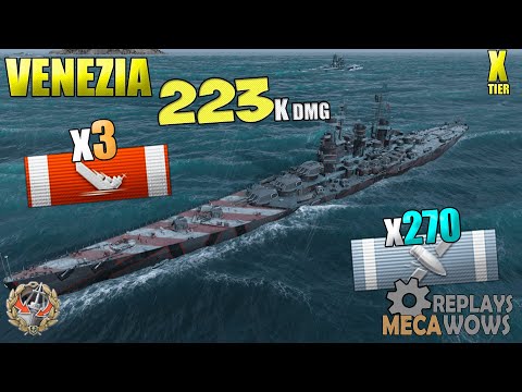 Venezia 3 kills 223k damage | World  of Warships