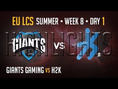 Giants Gaming vs H2K HIGHLIGHTS | Week 8 Day 1 EU LCS Summer Split 2015 S5 | GIA vs H2K W8D1