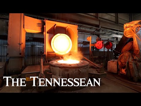 A look inside the Lodge Cast Iron foundry in  Pittsburg, Tennessee