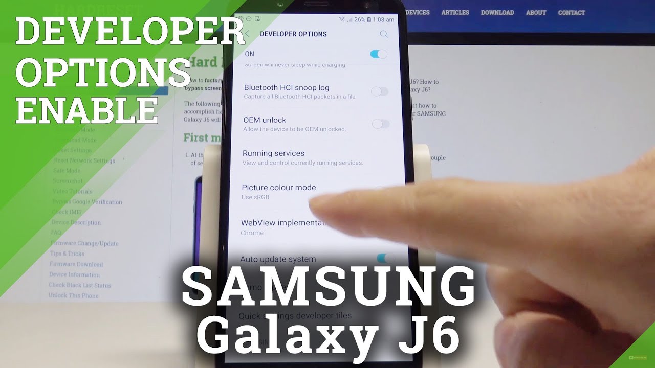 Developer Options in SAMSUNG Galaxy J6 - OEM Unlock & USB Debugging