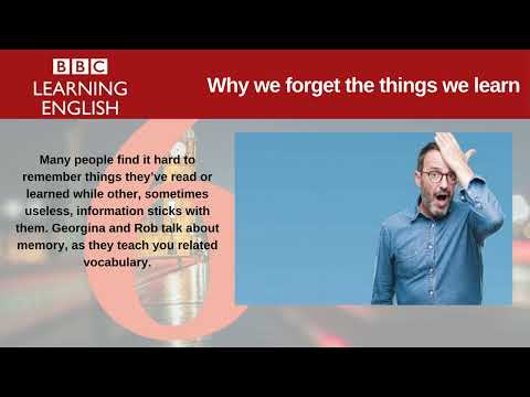 Why we forget the things we learn. | 6 Minute English.
