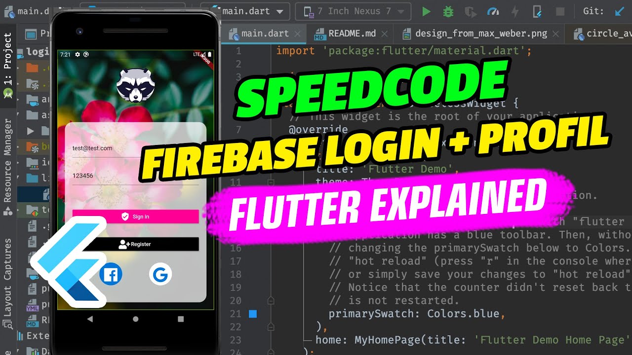 Speedcode - Login and Profile Screen