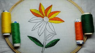 Cross Stitch Flower Design || Hand Embroidery Flower Design || Simple Flower stitch|| Easy Hand Work