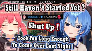 Suisei Scolds Miko for Taking So Long to Come Over After She Appears in Chat !
