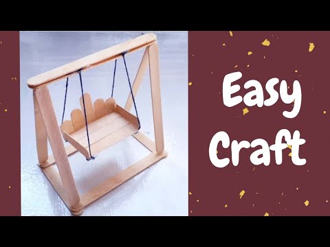 DIY | How to make Swing, Jhula from Ice-cream sticks | Popsicle sticks Craft ✨