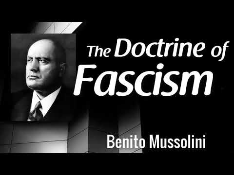 The Doctrine of Fascism by Benito Mussolini | full audiobook