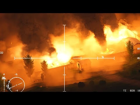 AC 130 Gunship Firing All Its Cannons - Airstrike On Insurgent Pozitions - ANGEL OF DEATH - ARMA 3