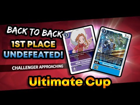 Digimon TCG: 1ST PLACE UNDEFEATED BACK TO BACK Mimi Blue Hybrids Deck Profile Ultimate Cup  Ft. Lago