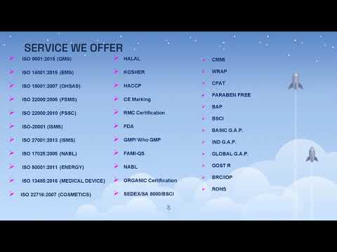 Paraben Free Certification Service, Audit Method/Approvals: ISO