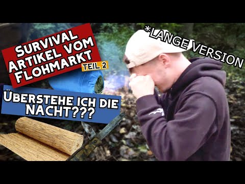 24H Survival mit gekaufter Flohmarkt Ausrüstung 😳 #bushcraft | *lange Version