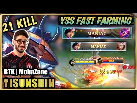 2X MANIAC! YSS Fast Farm Mode | Best Build Top 1 Global Yi Sun Shin Gameplay - Mobile Legends