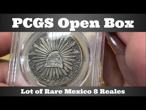 PCGS Open Box – Konvolut seltener mexikanischer 8-Reales-Münzen