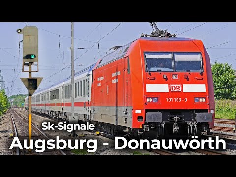 InterCity 2082: Augsburg - Donauwörth - Treuchtlingen Führerstandsmitfahrt: Mit Sk-Signalen & BR 101