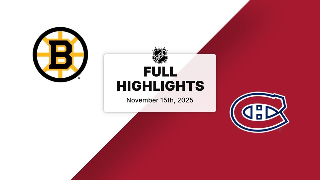 NHL Highlights | Bruins vs. Canadiens | November 15, 2025