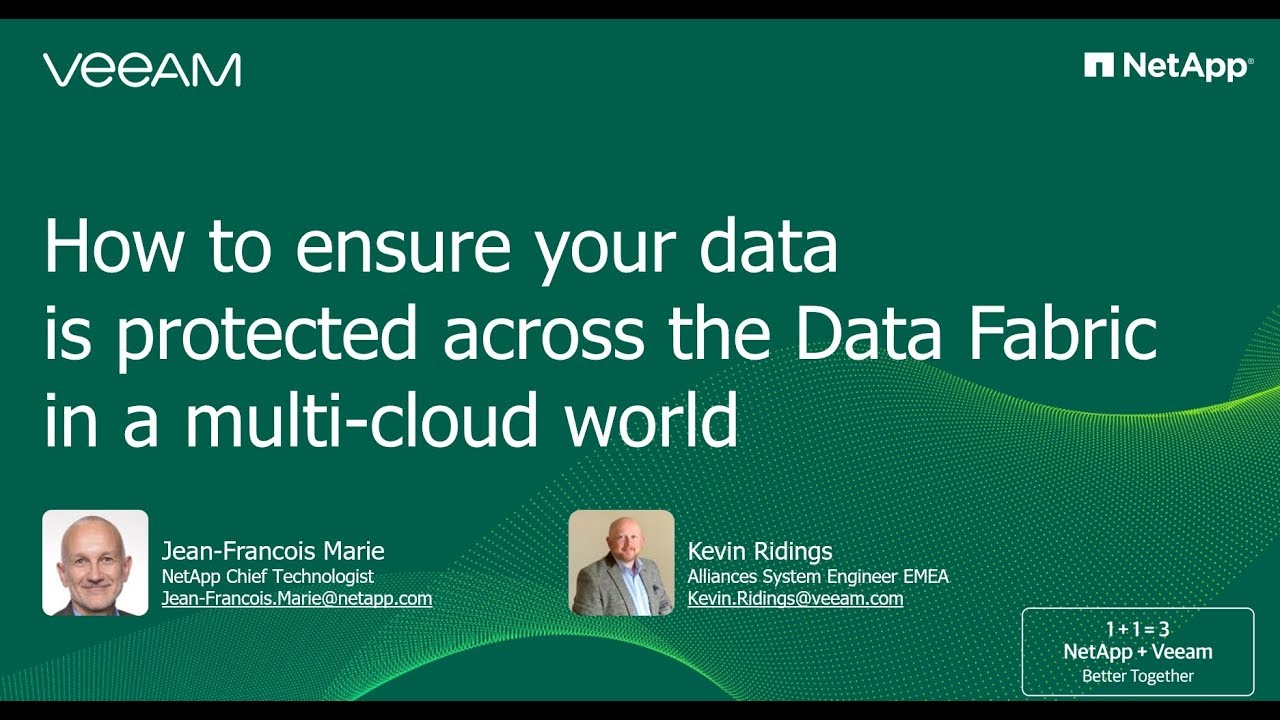 How to ensure your data is protected across the Data Fabric in a multi-cloud world video