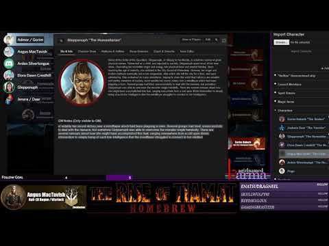 DnD 5e Rise of Tiamat with Homebrew. Session 01