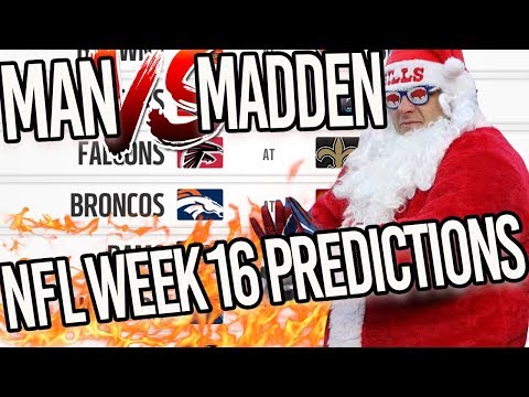 Predicting Every NFL Week 16 Winner...PLUS HUGE SECRET SANTA GIVEAWAY! | Man Vs Madden 2017