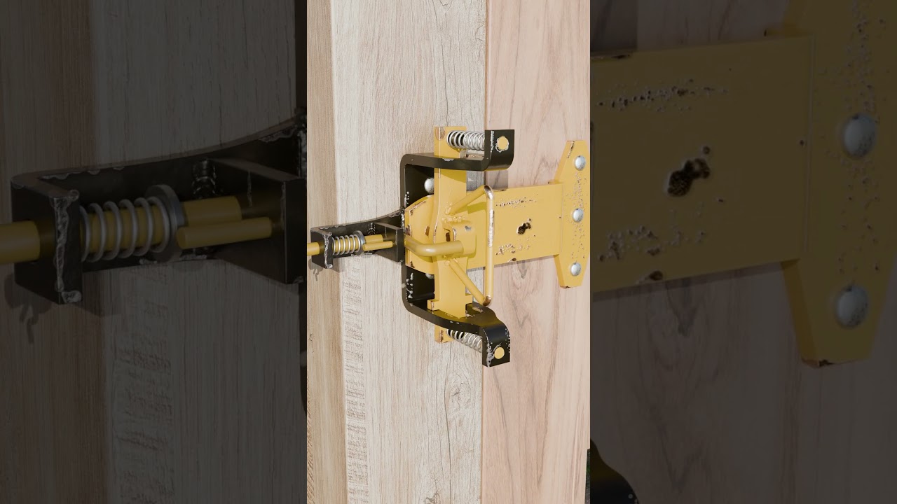 Heavy duty automated locking mechanism. #diy #latch