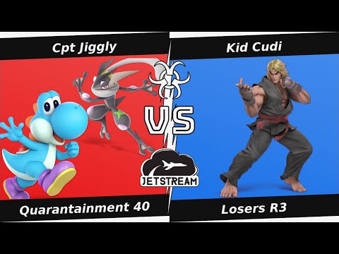 Quarantainment 40 Losers R3 - Cpt Jiggly (Yoshi, Greninja) Vs. Kid Cudi (Ken) Smash Ultimate - SSBU