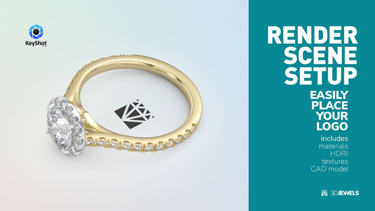 Branding Scene Setup for Jewelry Rendering in KeyShot 3D Model