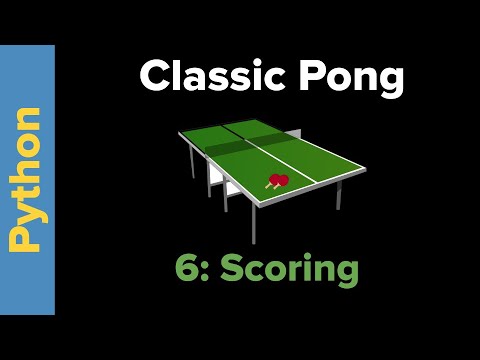 Python Game Programming Tutorial: Pong Part 6 Scoring
