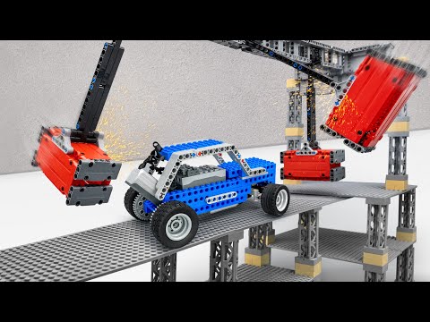 Wipeout Challenge: LEGO Car vs. Destruction Hammer  | FM Lego Technic