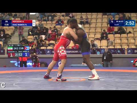 Qual. GR - 98 kg: A. HOSSEINI (IRI) df. R. DIAZ RAMOS (CUB) by VPO1, 2-2
