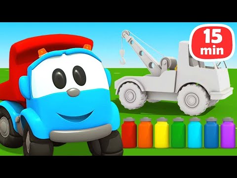 Leo malt Fahrzeuge an - 3 Folgen am Stück - Zeichentrickfilme für Kinder