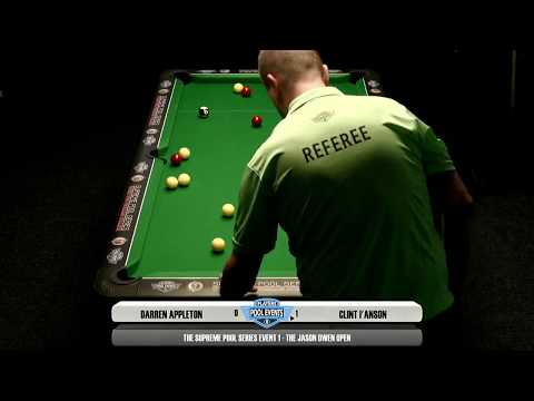 Darren Appleton vs Clint I'Anson - Supreme Pool Series Table 16 - The Jason Owen Open