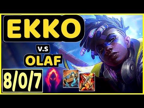 METEOS (EKKO) vs OLAF - 8/0/7 KDA JUNGLE CHALLENGER GAMEPLAY - NA