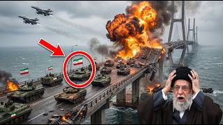 Shocking the World! US Ballistic Missiles Destroy 250 Iranian Tanks on a Bridge North of Tehran