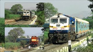 preview picture of video 'WDP-4D Superfast & Twin WDM-3D Passenger trolling Inaugural Humsafar from long way'