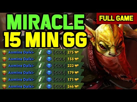 OMG! Miracle Carry Bounty Hunter NONSTOP KILLS End Game in 15 minutes