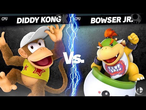 Diddy Kong VS Bowser jr | Super Smash Bros Ultimate [60FPS]