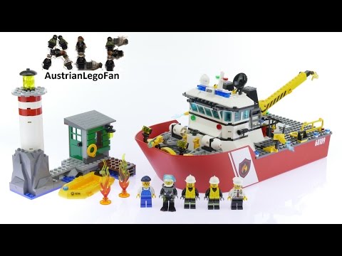 Vidéo LEGO City 60109 : Le bateau de pompiers