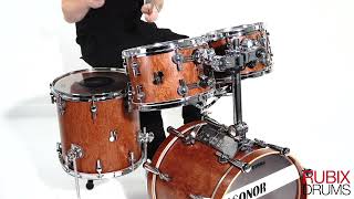 Video thumbnail for Sonor 5-Piece Beech/Bubinga SQ2 Drum Kit in Walnut Root by Rubix Drums