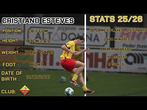 Cristiano Esteves (2026) - Recruiting Soccer Highlight Video - Centre Back / Defensive Midfielder
