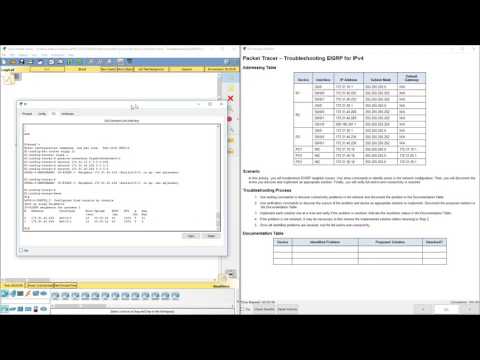 Lab 8.2.3.5 Packet Tracer - Troubleshooting EIGRP for IPv4