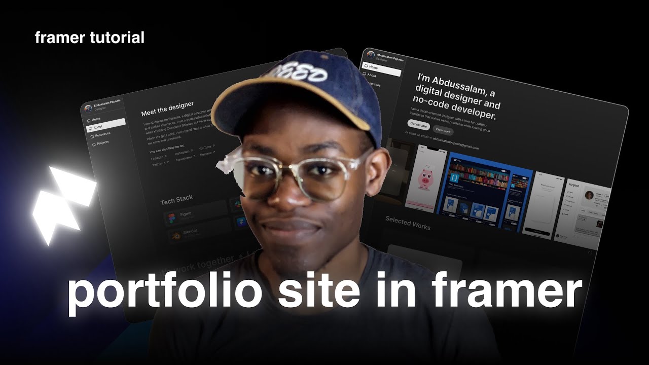 Framer Beginner Tutorial: Portfolio Website (+ free files)